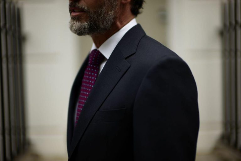 Made to measure suit in navy by Alexandra Wood